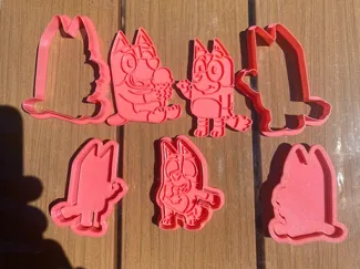 Bluey cookie cutters+stamp