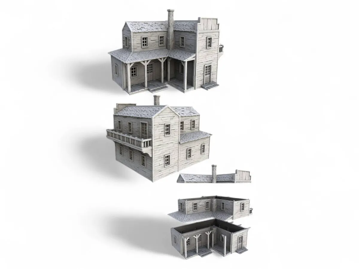 Wild West Series / House 11 - Free 3D Print Model - MakerWorld