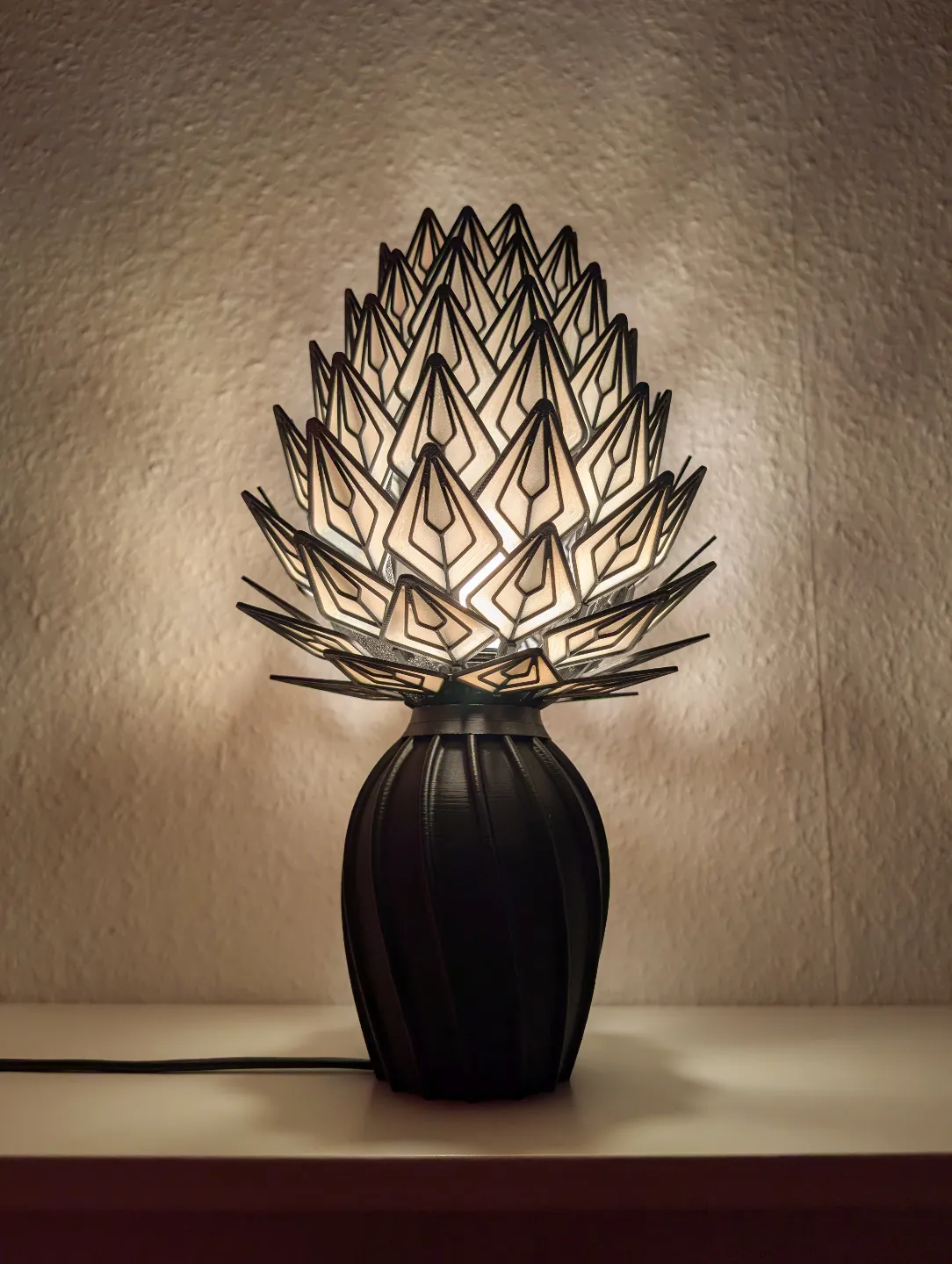 PrismaPetal - A Fully 3D Printed Lamp! view 3