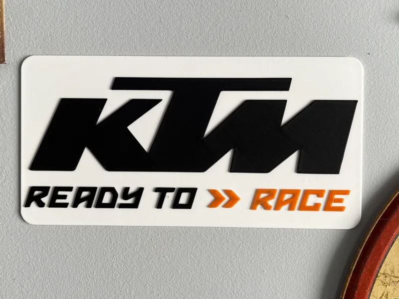 KTM Logo “Ready to Race” Wall Art