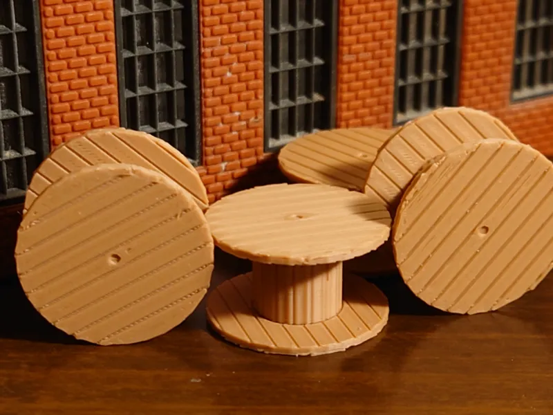 HO Scale Woden Cable Spool 1:87 Scale