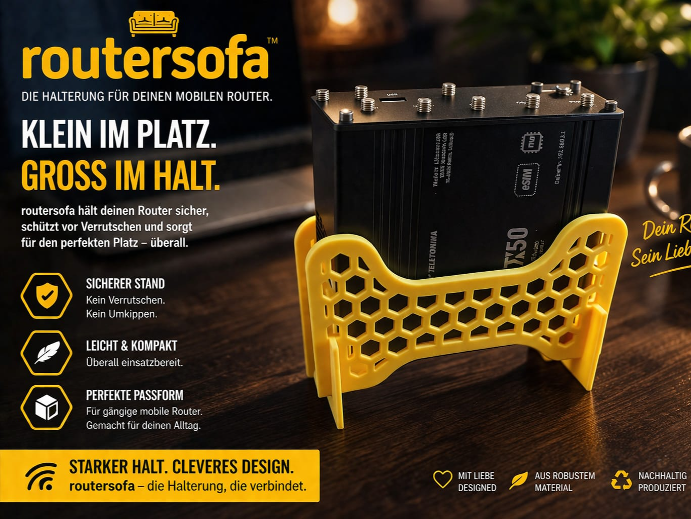 Routersofa - die Halterung für den RUTX50