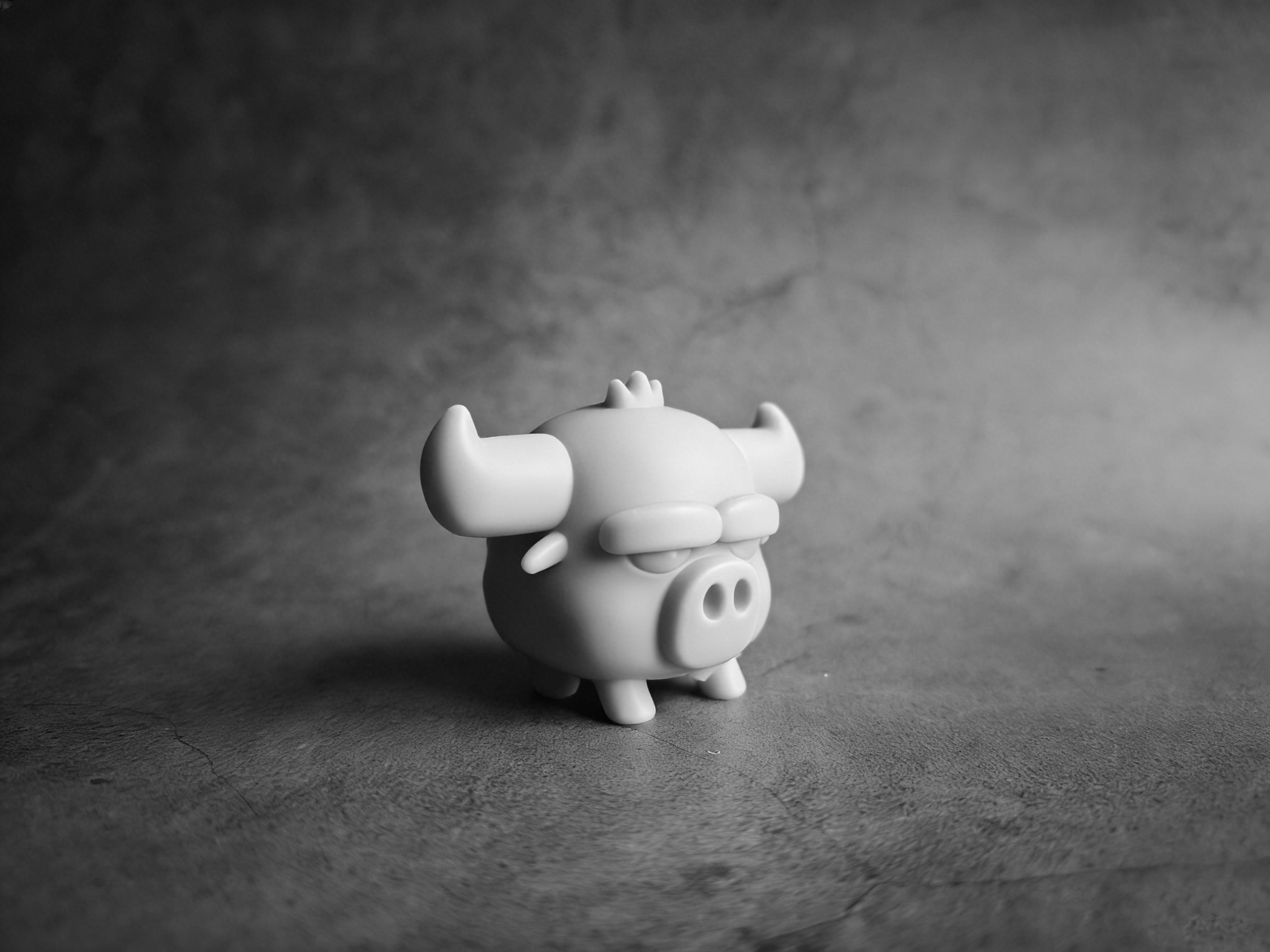 不屑的小牛 办公桌玩具装饰品摆件