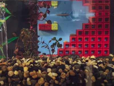 Mario-themed Crab Hideout Climbing Frame for Xiaomi Fish Tanks (First and Second Gen Optional)