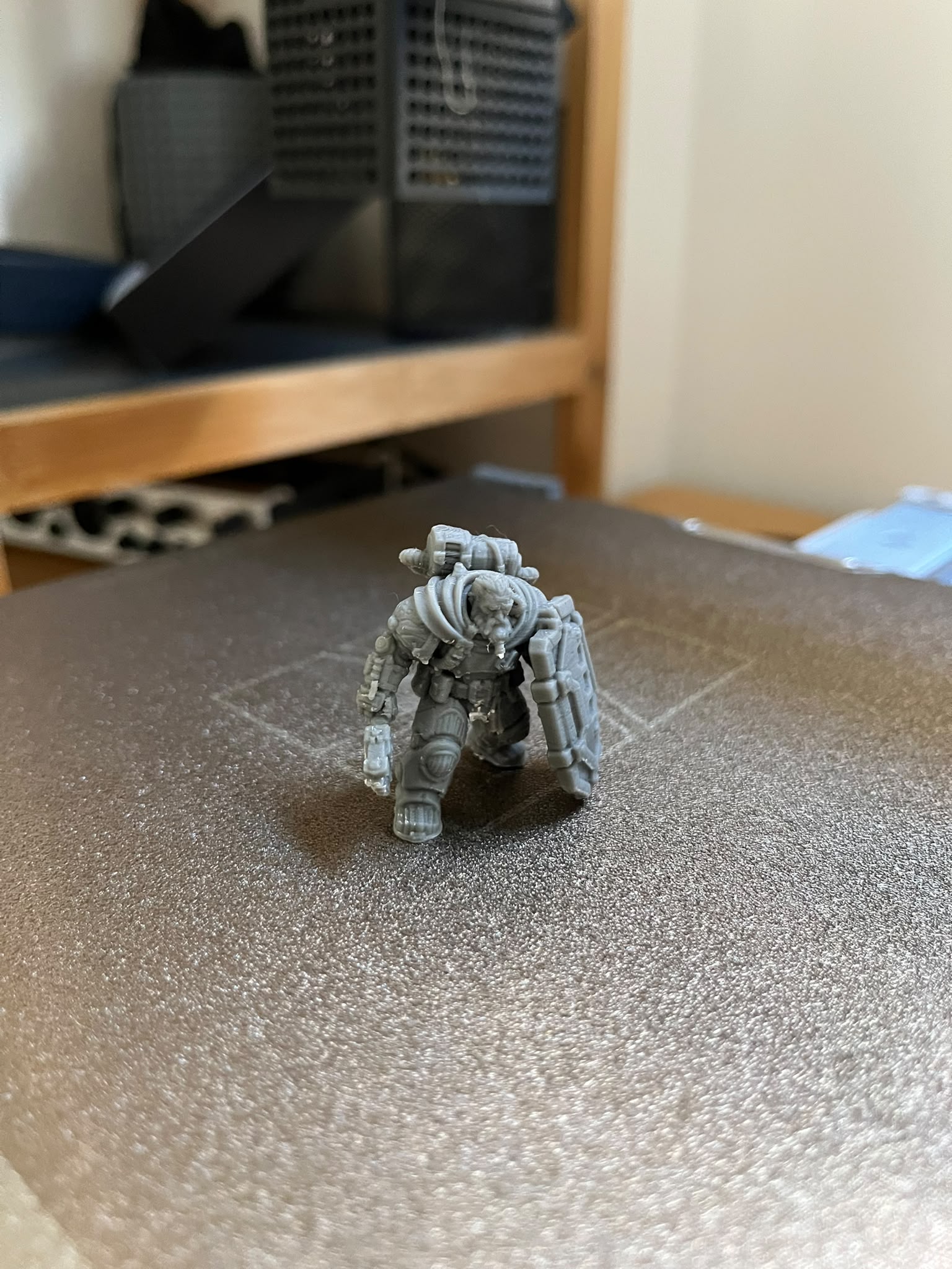 Grimdark Space Dwarf Armored Sci-Fi Commander - 1