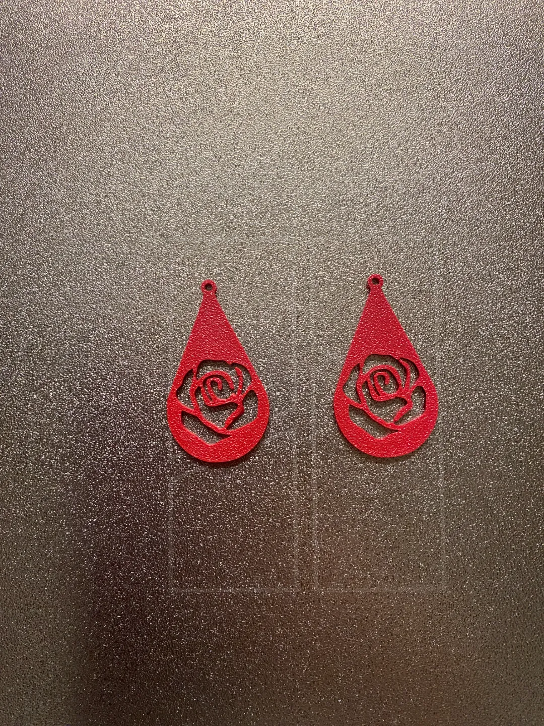 rose earrings view 2