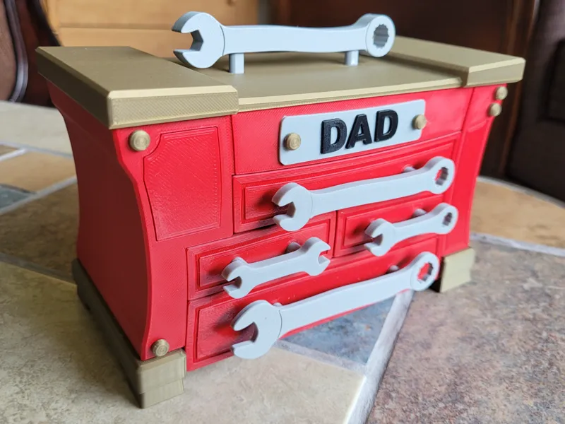 Wonky Drawer Toolbox with Hidden Drawers