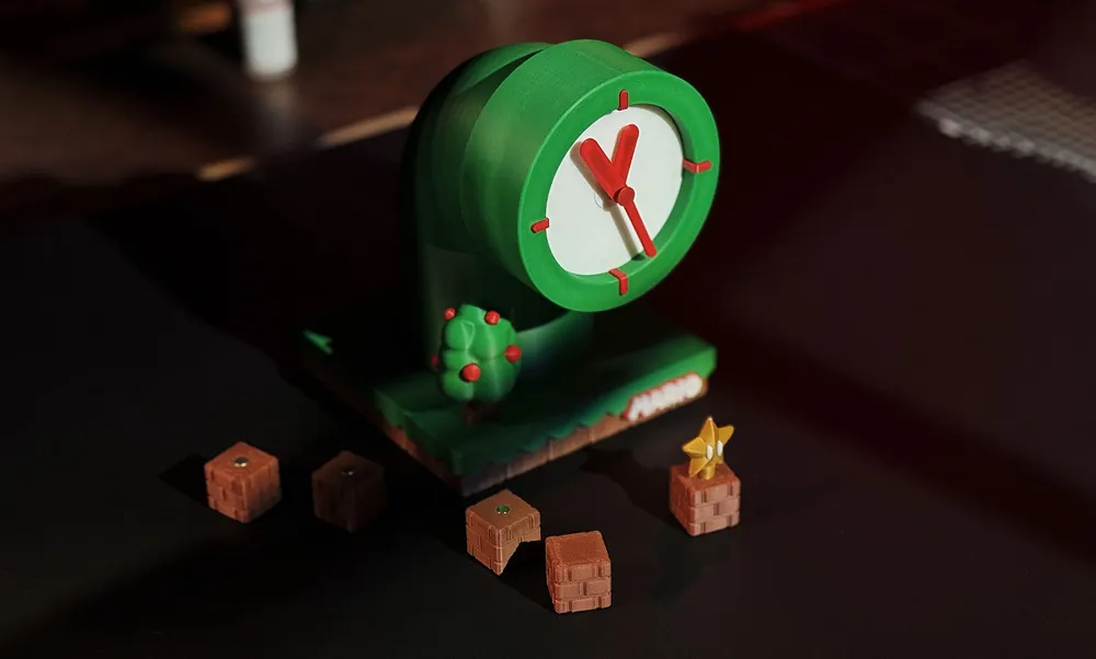 Switch Mario creative clock-themed base stand by canmaxfire MakerWorld ...