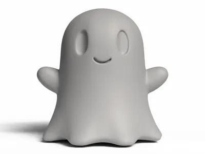 Chibi Smiling Ghost Miniature #1