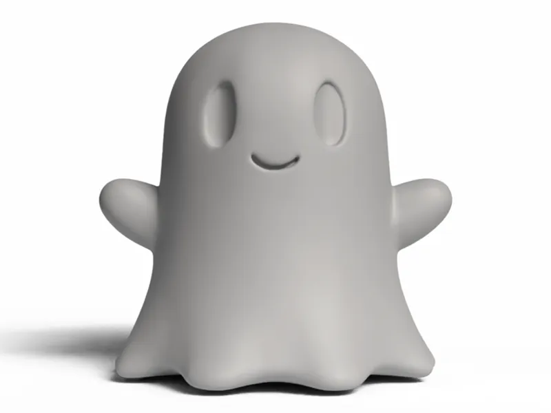 Chibi Smiling Ghost Miniature #1