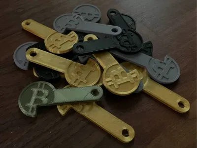 Bitcoin shopping cart removable coin - 1EUR (1,6g)