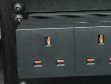 10 Inch Rack - Power Strip with angled back Holder