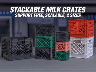Stackable Milk Crate | Square and Rectangle