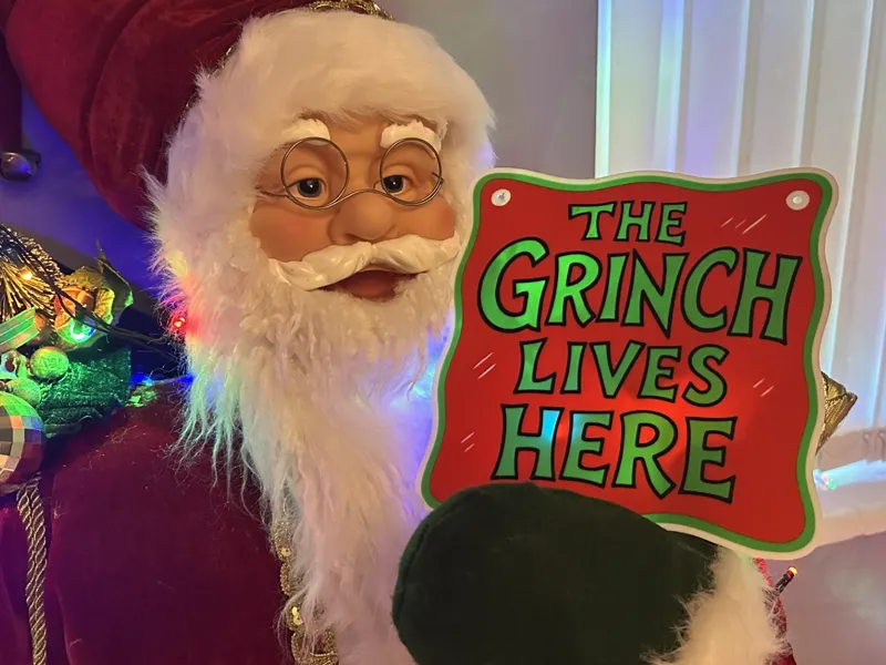 The Grinch Lives Here Sign 