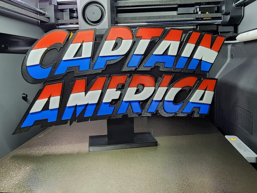 Captain America Style Desk Sign