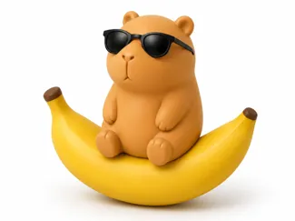 Capybara on Banana