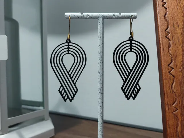 Aretes Cintas Art Decó
