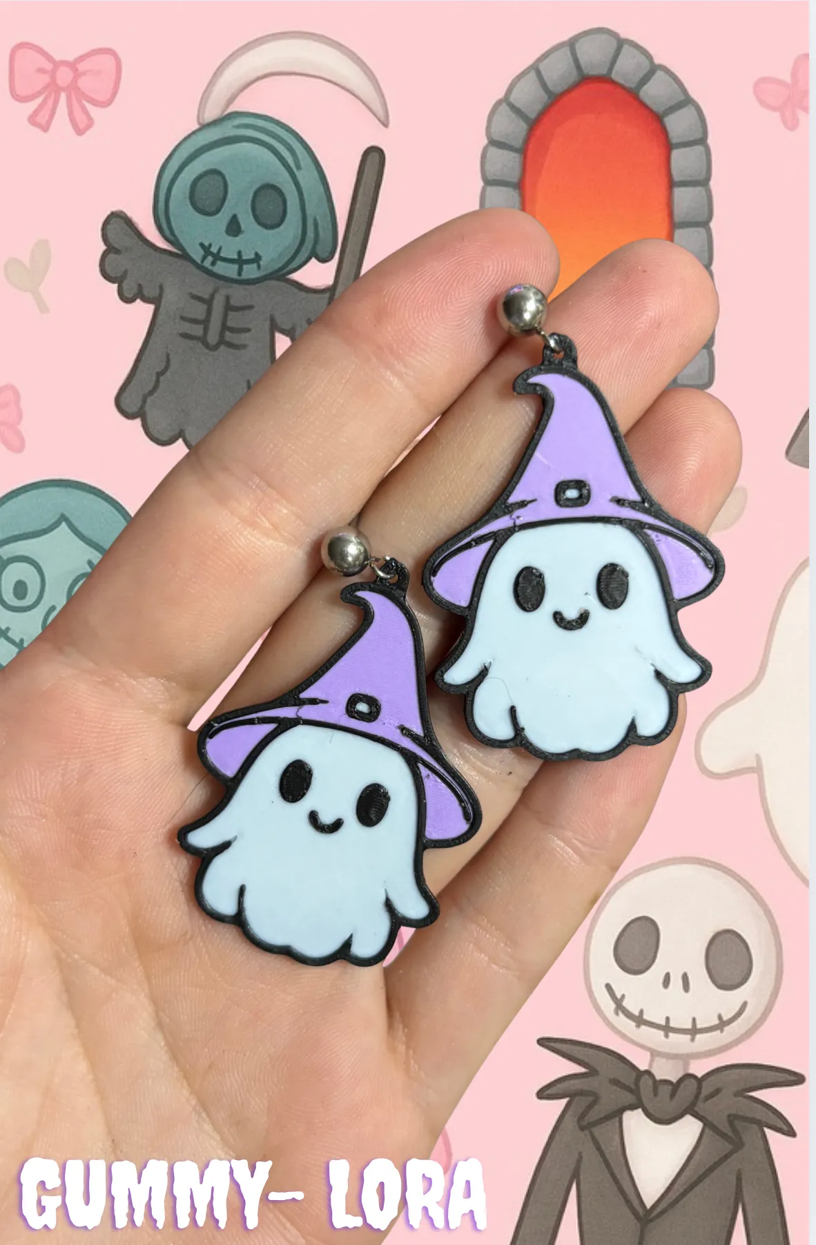 Pendientes fantasmas halloween view 2