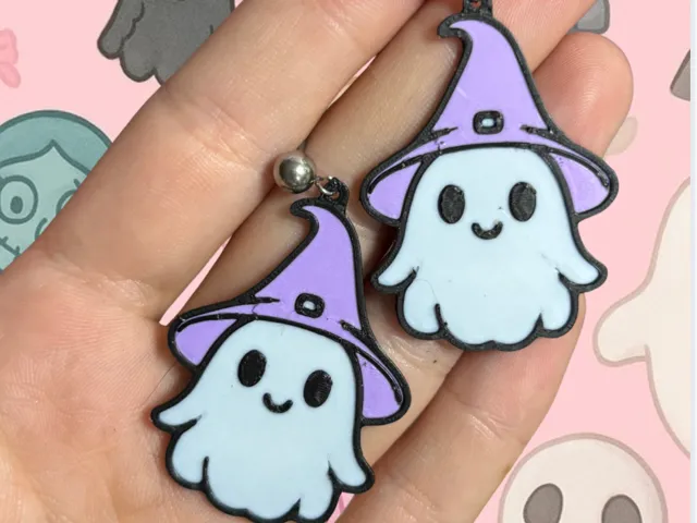 Pendientes fantasmas halloween