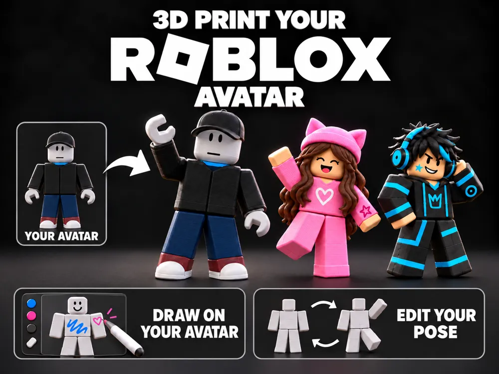 Minecraft Color Paint 3D Print Your Minecraft Character — Drawing & Pose - Free 3D Print ...