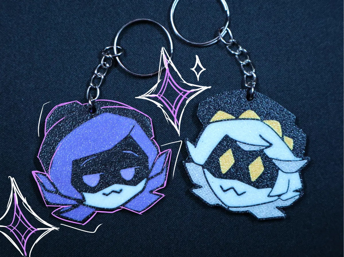 Uzi Keychain Murder Drones Glitch pin by Drak MakerWorld: Download Free 3D Models - 3D model önizlemesi