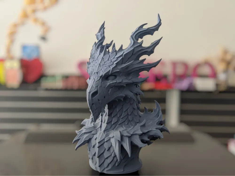 Shadow Dragon Bust - Free 3D Print Model - MakerWorld