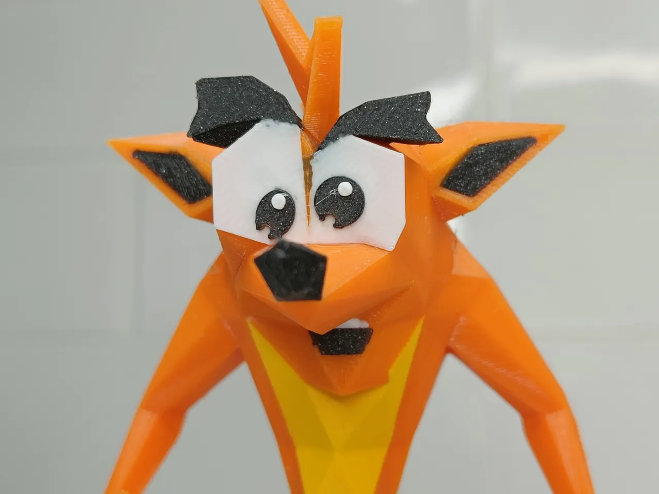 Low poly retro Crash figure view 3