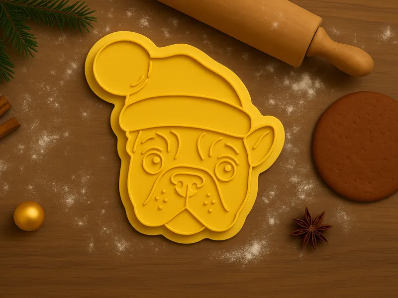 Keksausstecher Hund Mops Weihnachten