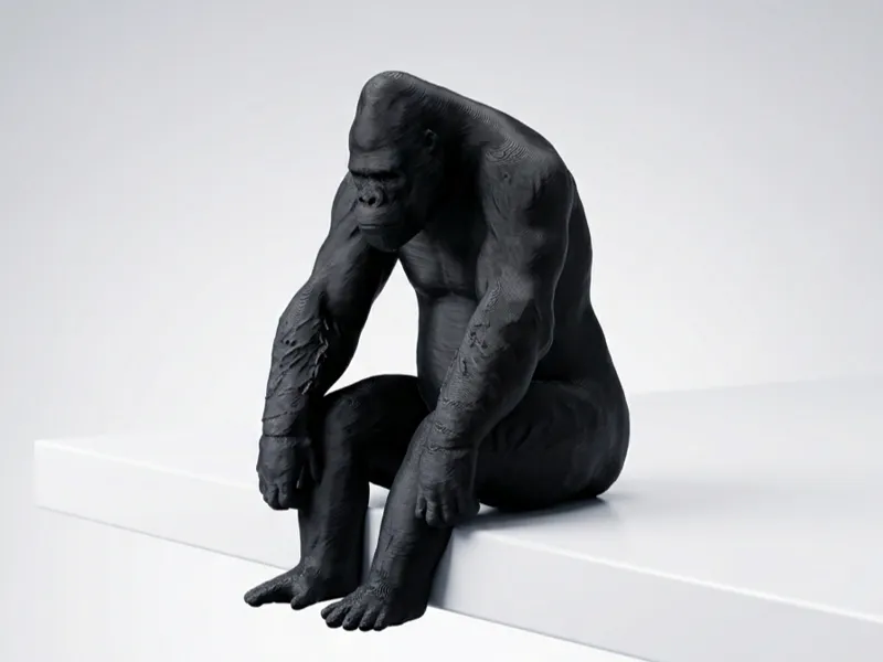 Trauriger King Kong - ruhend,nachdenklich,chillig