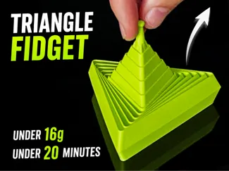 Triangle Fidget - Small 10 Rings - Print-in-Place