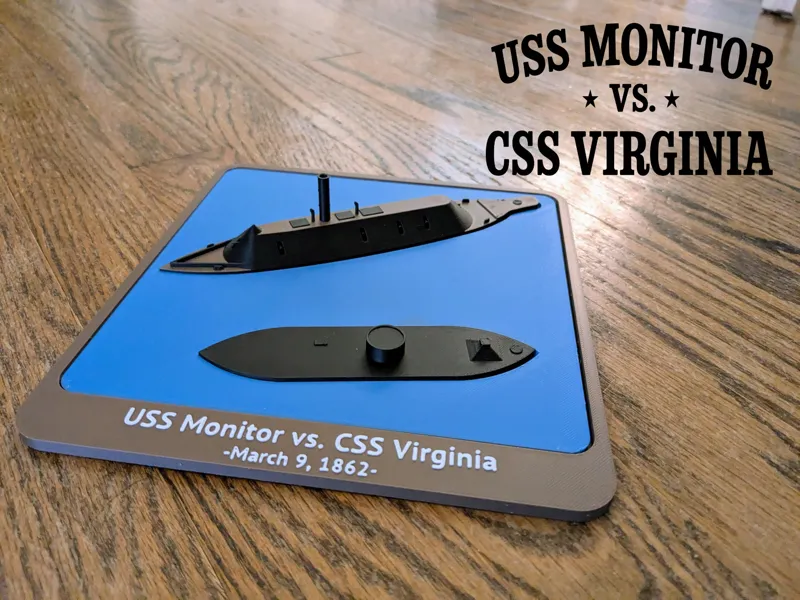 USS Monitor vs. CSS Virginia (Merrimack) Diorama