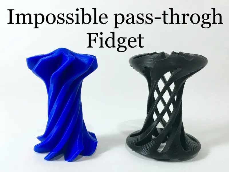 Impossible pass-through fidget spiral