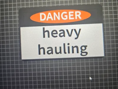 heavy hauling sign 