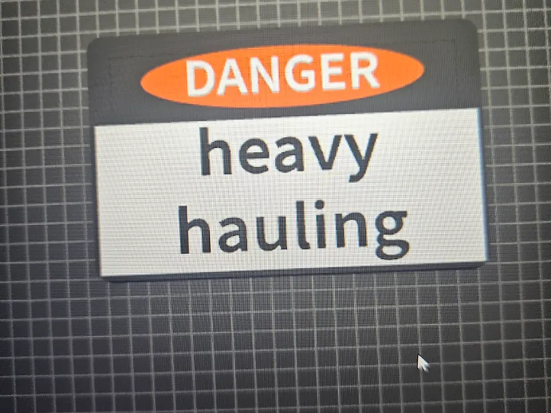 heavy hauling sign 