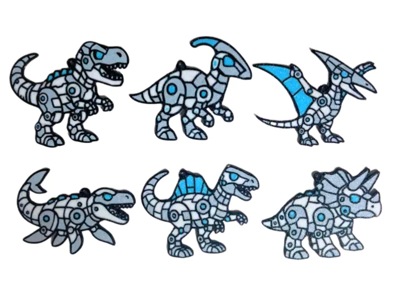 Dinosaur Mecha Keychain Pack