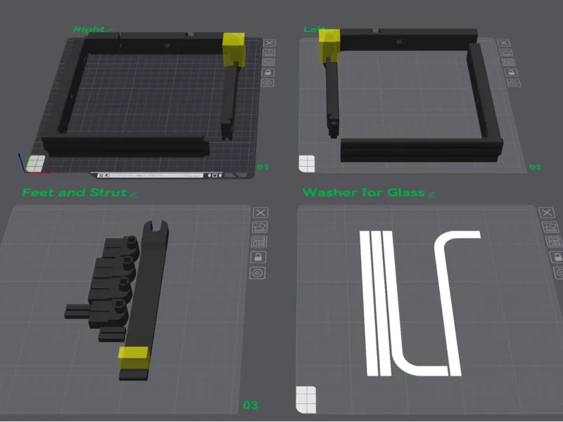 AMS Glass Riser - Tiltable (Tight space) - P1