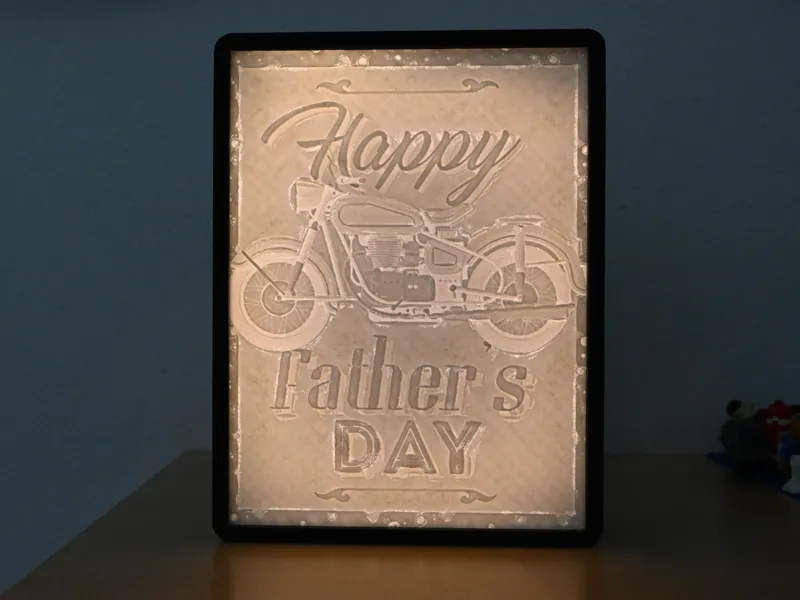 Father's Day Retro Motorbike Lightning Picture