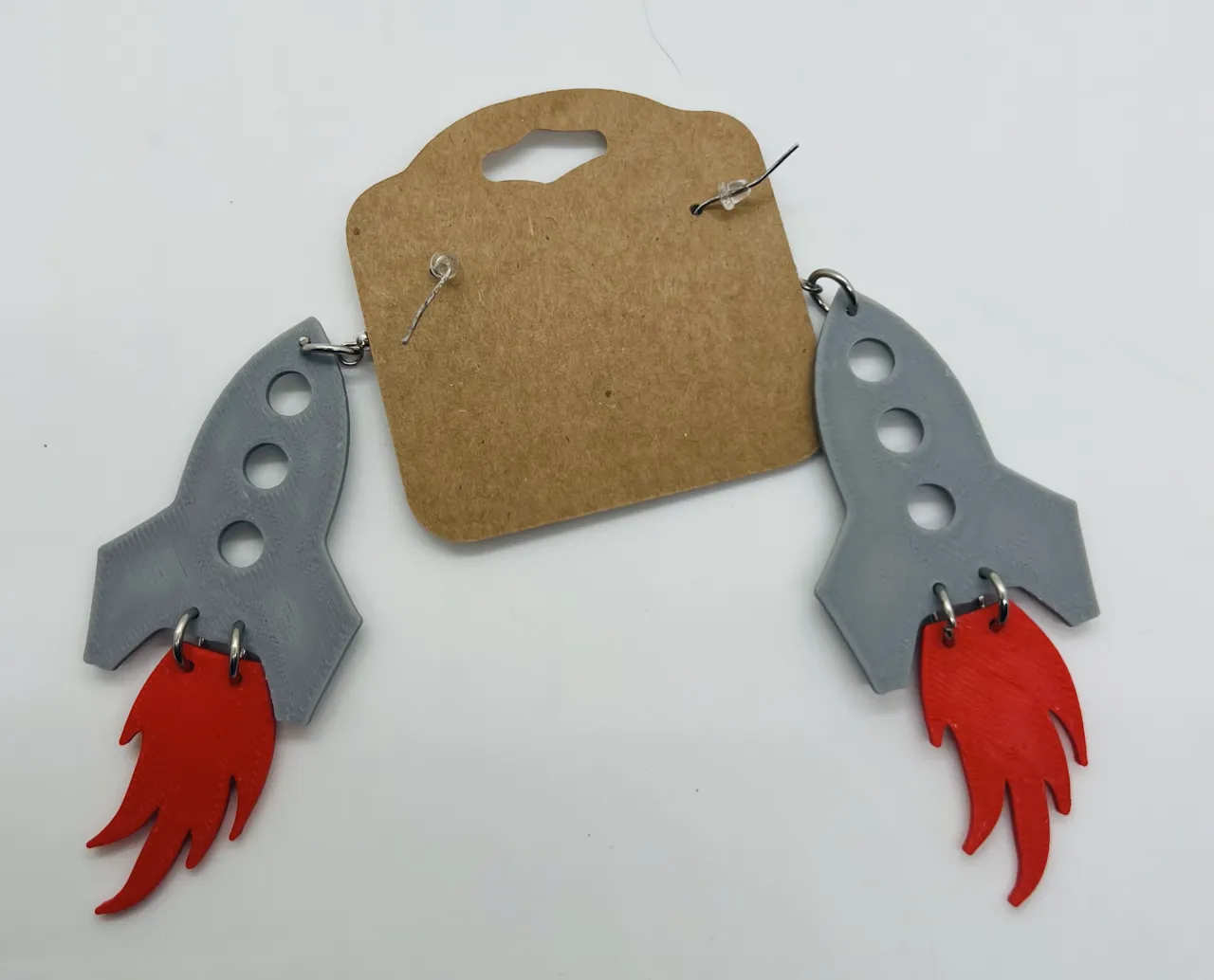 Rocket Ship Earrings view 3