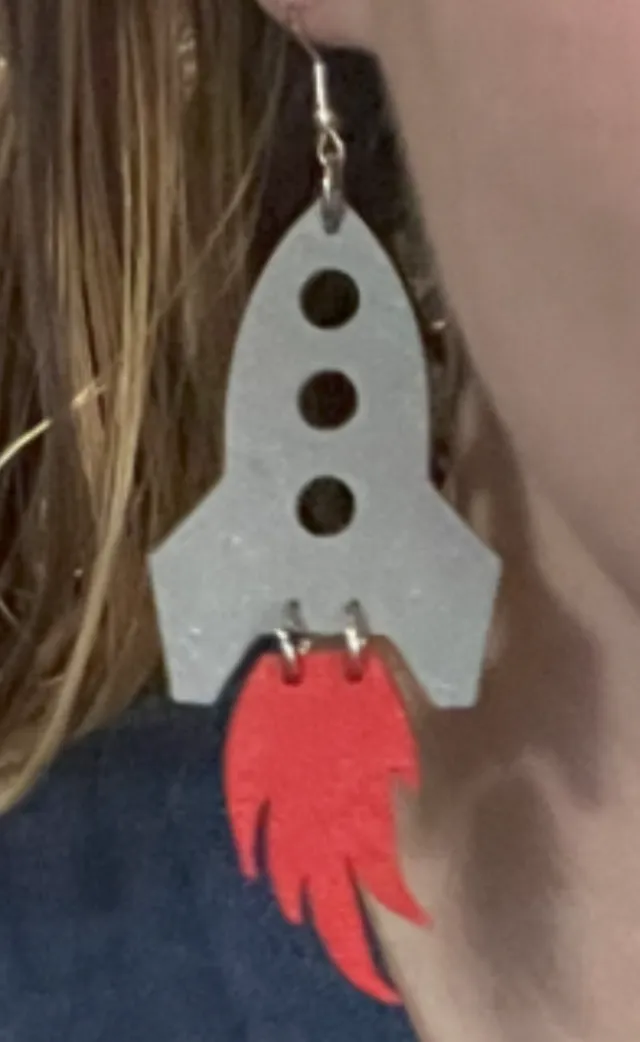 Rocket Ship Earrings