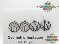 All heptagon earrings