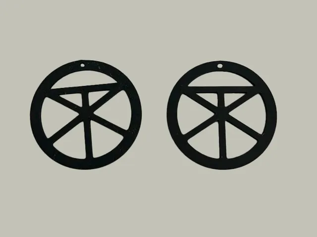 The Rasmus logo earrings/keychain