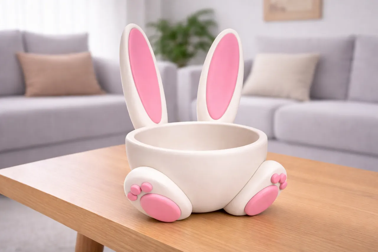 Easter Bunny Bowl Basket view 2