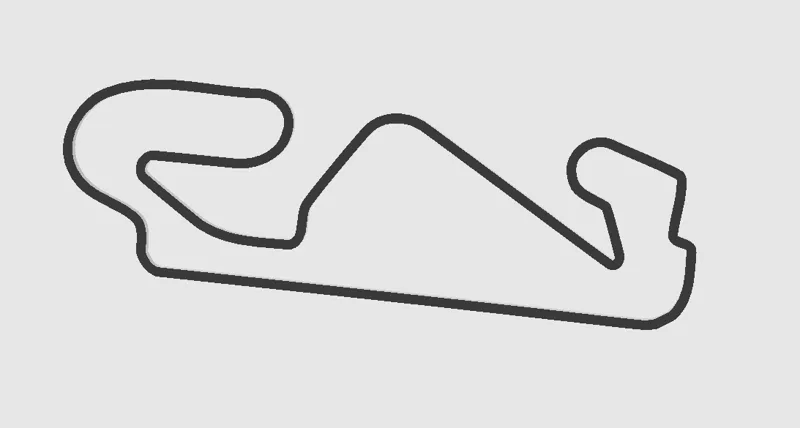 Barcelona Circuit F1 Track Sim Racing 2D Wall Art 