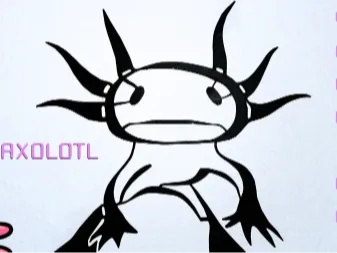 cute axolotl wallart