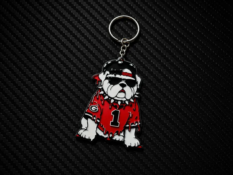 Georgia Bulldog Drip KeyChain