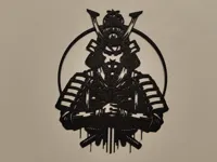 Décoration murale silhouette de samouraï — photo 1
