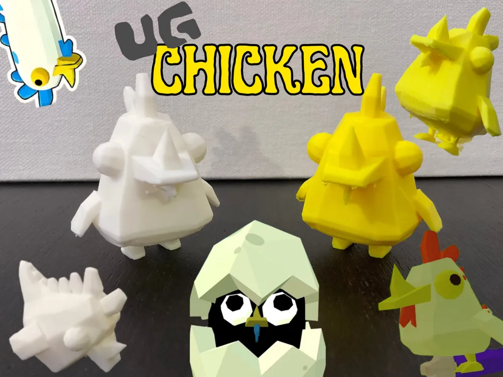 Modelo para impresión 3D: UG CHICKEN!. Referencia del modelo original.