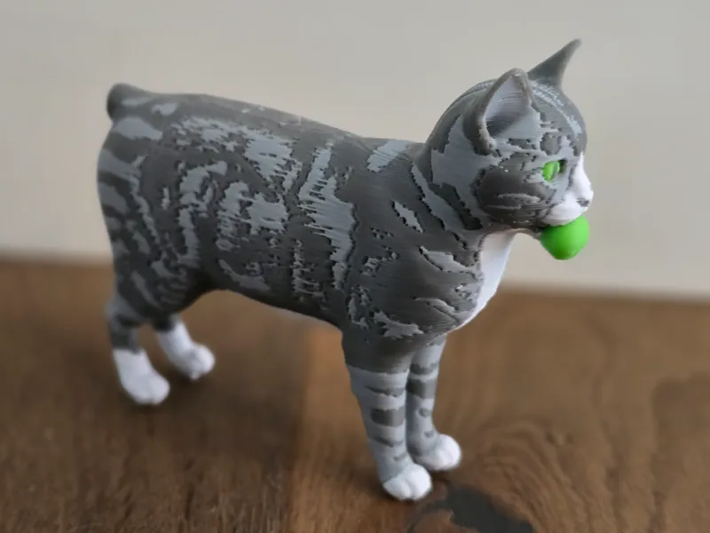 Gracie - the one-eyed, no-tailed cat figurine