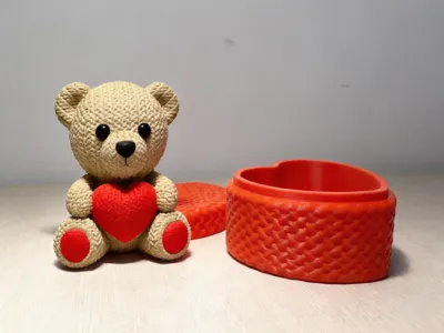 Knitted Love Bear | Love Shaped Nose & Tail