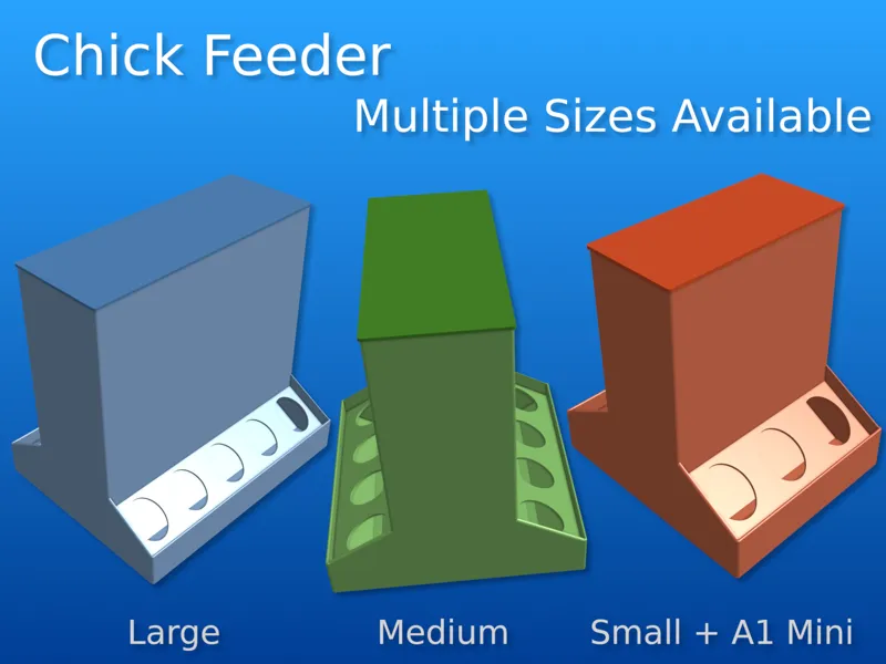 Chick Feeder - Multiple Sizes